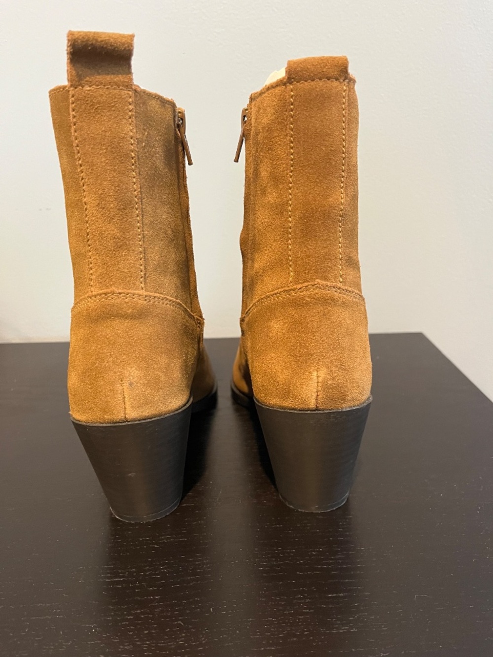 NEW Mango Suede Ankle Boots in Brown - Western Style size 37 - Picture 4 of 7